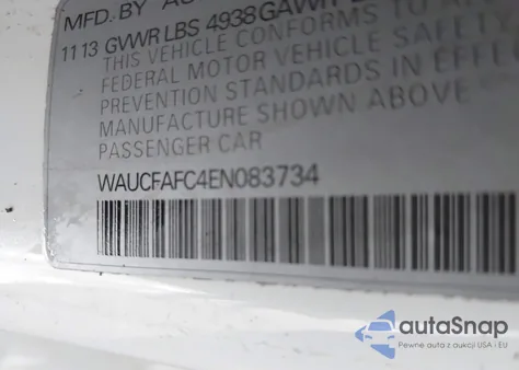 2014 Audi A6 Premium из США, поврежденный, VIN WAUCFAFC4EN083734